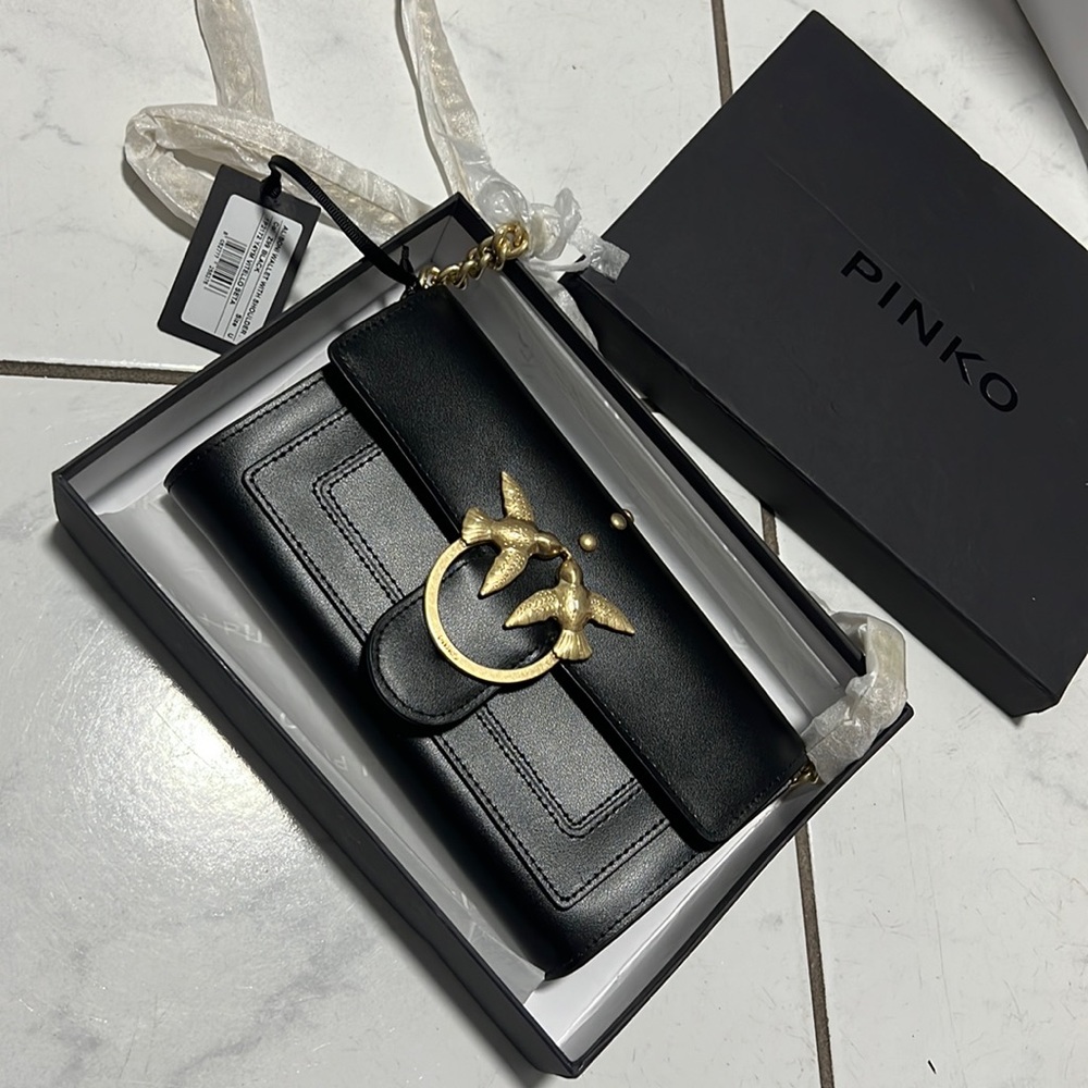 Pinko Love Mini Icon Leather Crossbody